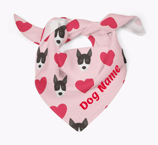 'Heart Pattern' - Personalized {breedFullName} Bandana